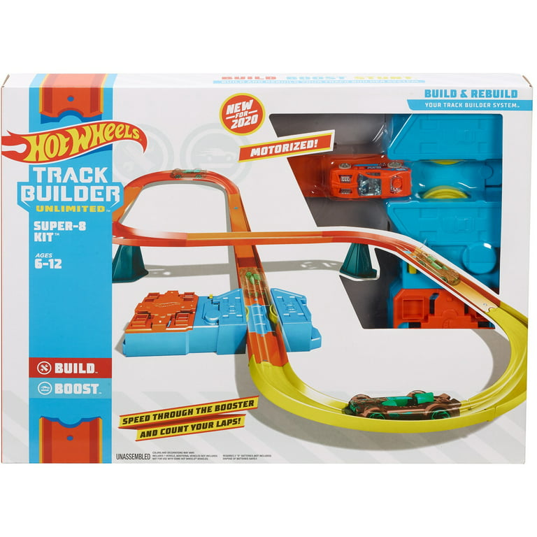Hot Wheels Track Builder Unlimited Super-8 Kit, Track Set