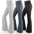 thumbnail image 1 of BIG ELEPHANT 3 Packs de Leggings Acampanados para Niña con Bolsillos Laterales, Pantalones Acampanados de Cintura Alta para Baile, 1 of 8