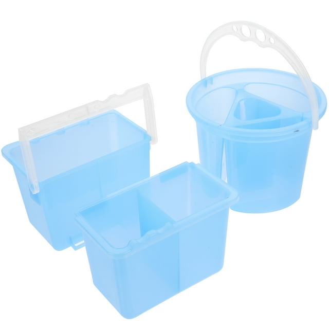 2pcs Artist Brush Washer Multi Use Paint Brush Stand Watercolor Brush Washing Basin Water Bucket