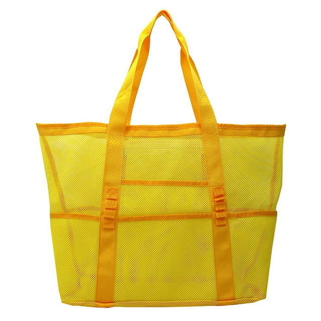 asddcavvf Beach Bag Seaside Travel Mesh Beach Bag Large Capacity Towel Slippers Mesh Storage Bag