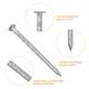 thumbnail image 4 of Uxcell 25 Pack Fence Deck Nails, 1 9/16 Inch 304 Stainless Steel Spiral Deck Nail, Silver, 4 of 6