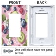 thumbnail image 3 of Yayeee Rocker Switch Wall Plate 3-Gang 6.5"x4.6" Home Decorative Outlet Cover, Pink Blueberries, 3 of 6