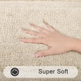 thumbnail image 4 of Juego de alfombras de baño SHACOS Soft Fluffy, 3 piezas, color beige claro, 4 of 9