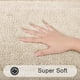 thumbnail image 4 of Juego de alfombras de baño SHACOS Soft Fluffy, 3 piezas, color beige claro, 4 of 9