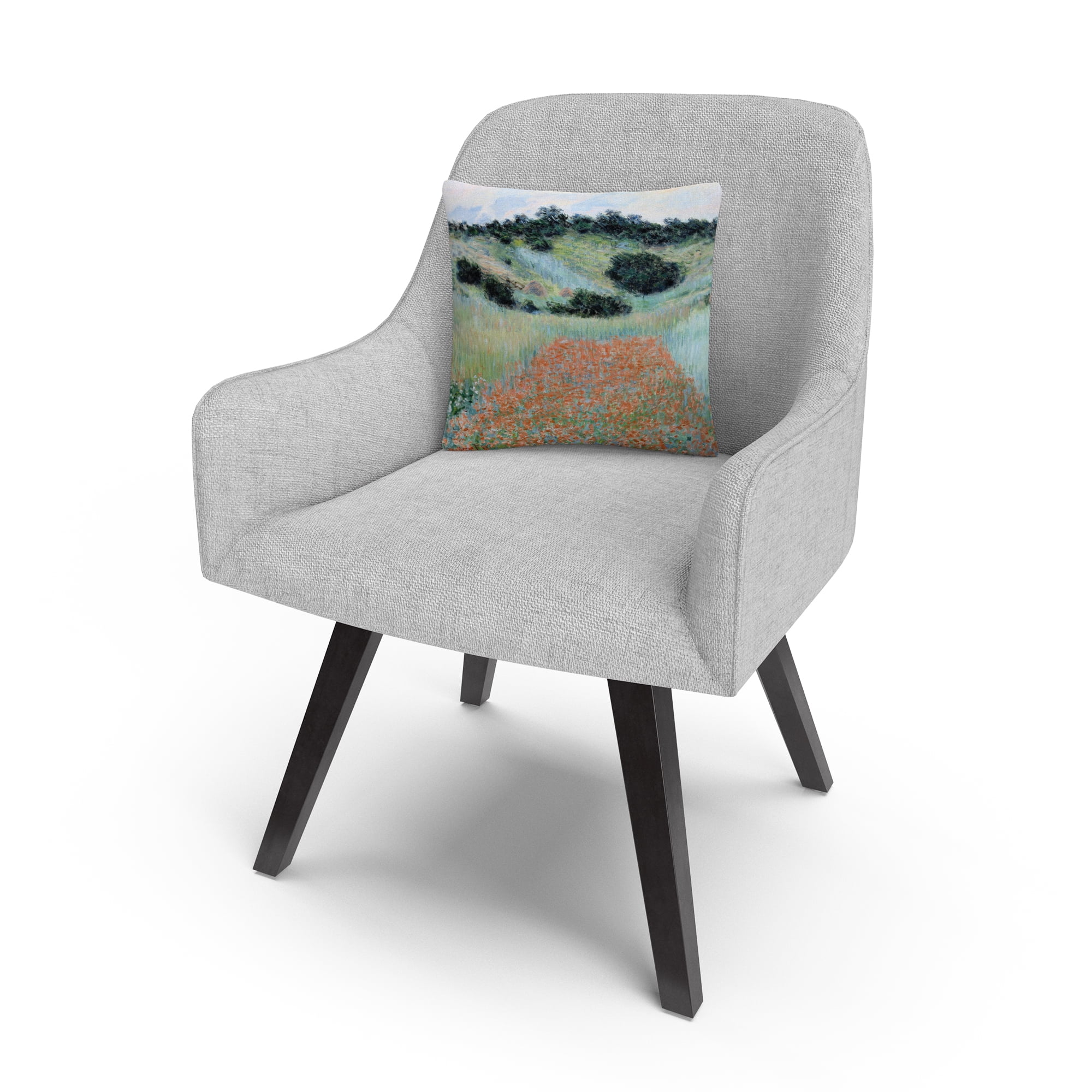 Monet 'Poppy Field Near Giverny' 16 X 16 Decorative Throw Pillow