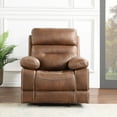thumbnail image 2 of Steve Silver Rudger Microsuede Manual Recliner, Chestnut Brown, 2 of 7