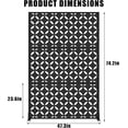 thumbnail image 2 of EastVita 72x47 Inch Metal Privacy Screen, Freestanding Decorative Divider for Garden with Stable Base, Square Coin Pattern, 2 of 8