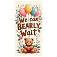 thumbnail image 6 of LUUFILx Teddy Bear We Can Bearly Wait Banner with Balloons Roses Baby Shower Backdrop Background Photography Props Party Supplies Decorations, 6 of 8