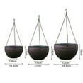 thumbnail image 5 of Modern Honeycomb Embossed Resin Hanging Planter for Indoor Outdoor Plants, Self Watering Hanging Basket Plant Flower Pot, Flower Planter Pot with Drainer and Chain, 5 of 6