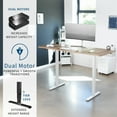 thumbnail image 4 of VIVO Electric 71” x 30” Stand Up Desk, Reclaimed Wood Table Top, White Frame, 4 of 8