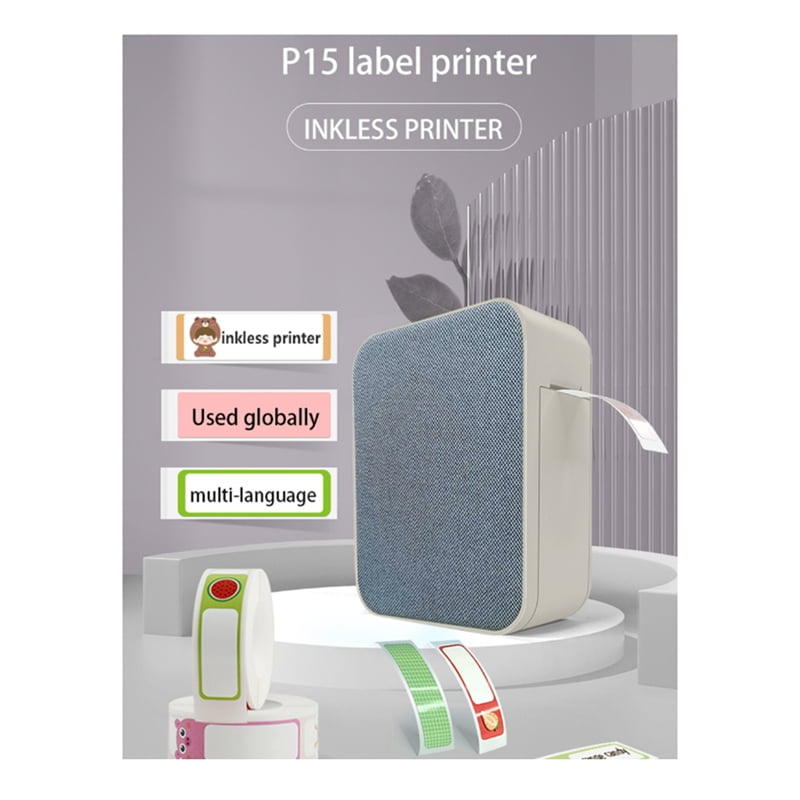 P15 Thermal Printer Bluetooth Barcode Label Maker for Office Commercial Pocket Mini DIY Bluetooth Printer