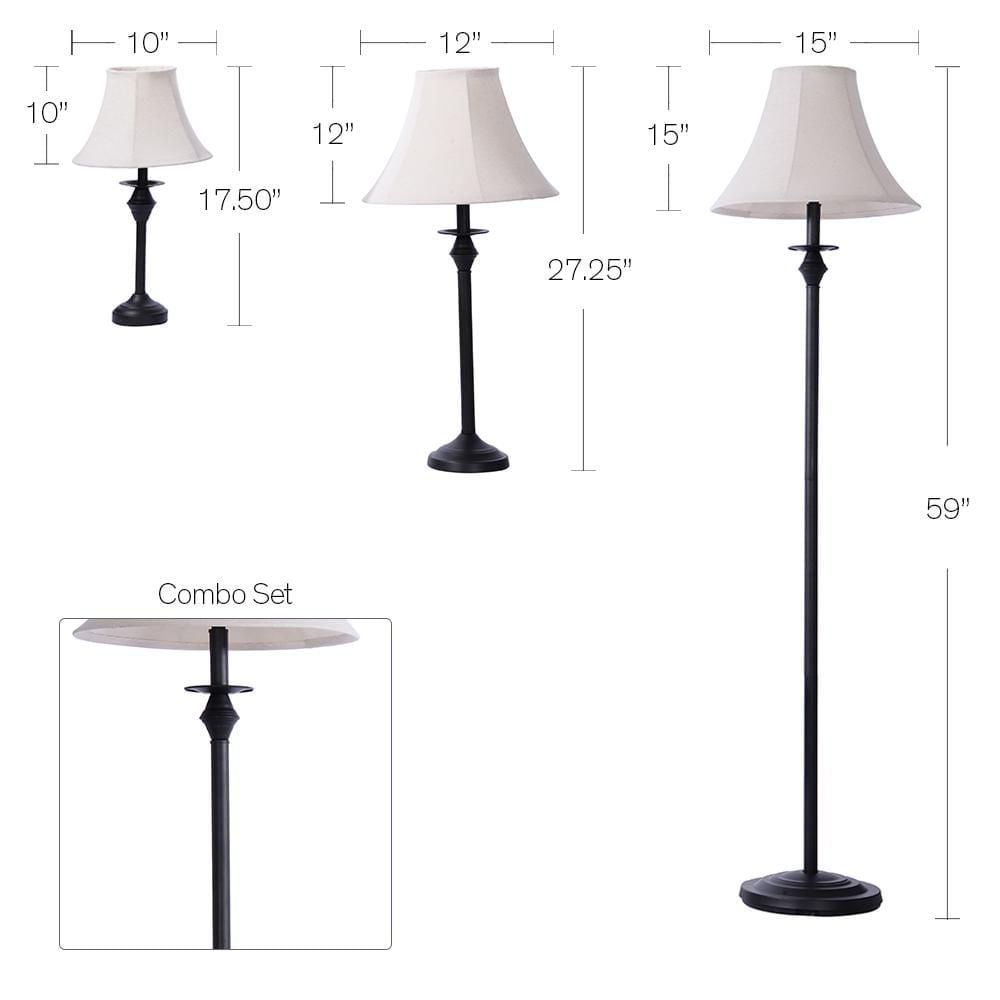 Hometrends 4-Piece Lamp Set
