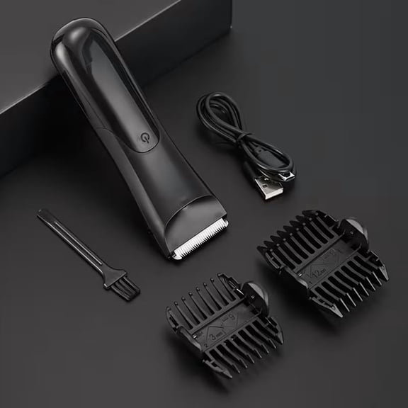 Men's Electric Body Hair Trimmer & Shaver Precision Grooming Tool for Smooth Body and Facial Hair Removal with Waterproof Design