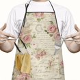 thumbnail image 2 of Pioneer Flower Floral Print Pattern Apron-Garden Aprons for Women with Pockets-Cotton Linen Waterproof Kitchen Cooking Gardening Aprons Adjustable for Kitchen,Cooking,BBQ and Salon 33x27 Inch, 2 of 7