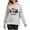 White, variant on Cmfcve Women's Ugly Christmas Hoodies Loose Fit Thermal Fleece Lined Pullover Printed Top Long Sleeve Sport Casual Hooded Sweatshirt