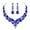 Royal Blue, variant on HUANLEDASH 1 Set Wedding Earrings Extension Chain Faux Crystal Rhinestone Inlaid Dress Up Glitter Dinner Women Jewelry Necklace Female Accessory