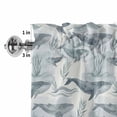 thumbnail image 2 of Whales Window Valance for Kitchen, Watercolor Gradient Grey Green Whale Seaweed Beige Rod Pocket Short Curtain for Small Windows, Light Filtering Decorative Valance, 60 x 14 Inch, 2 of 9