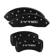 MGP 4 Caliper Covers Engraved Front & Rear Acura Matte Black finish silver ch