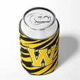 thumbnail image 4 of Letter W Initial Tiger Stripe - Black Gold  Can or Bottle Hugger, 4 of 5