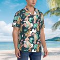 thumbnail image 2 of KLL Men's Hawaiian Shirt Short Sleeve Button Down Beach Shirts-Labrador Retriever Dog, 2 of 5