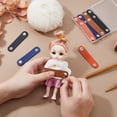 thumbnail image 3 of 24Pcs 4 Colors PU Leather Data Cables Storage Bands Cable Ties with Metal Button Flat Mixed Color 79.5x18x5.5mm 6pcs/color Diy, 3 of 6