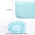 thumbnail image 2 of Lorviah 2 Pack Fitted Crib Sheet, 28"x 52" Ultra Soft Microfiber Crib Sheet for Boys & Girls, Aqua, 2 of 6