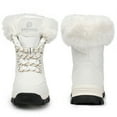 thumbnail image 3 of Stepedia Women's Snow Boots Waterproof Winter Boot Warm Cozy for Cold Weather Non Slip Faux Fur, White, 3 of 8