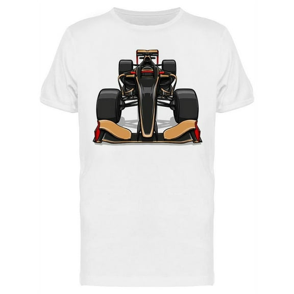 Black Racing Car Front View T-Shirt Men -Image by Shutterstock, Male 3X-Large