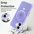 thumbnail image 4 of Magnetic Phone Case For iPhone 17,With Invisible Magnetic O-Ring Kickstand,Compatible With Mag-Safe,Skin Feel Slim Shockproof Anti-Drop Protection Translucent Phone Case,Lightpurple, 4 of 6