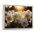 thumbnail image 2 of Designart "Daffodils landscape Sunrise V" Floral Floater Framed Canvas Wall Art, 2 of 7