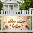 thumbnail image 6 of LUUFILx Older Wiser Hotter Glitter Birthday Celebration Backdrop for Party Decoration Anniversary Event Supplies Photography Props Background Decor Banner, 6 of 7