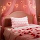 thumbnail image 4 of Funda de cojín acolchada con forma de corazón para sofá o cama | Funda de cojín decorativa de 50 x 30 cm | Poliéster lavable | Incluye 1 funda, 4 of 6