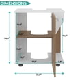 thumbnail image 6 of Phillips Under Sink Cabinet, Double Door Storage with Open Back for Pipes, Wide Unit, Freestanding Cabinet, 6 of 7