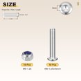 thumbnail image 2 of Uxcell Furniture Connector Bolt Nut(M10-1.5x45) 16Pcs, Silver Tone, 304 Stainless Steel Hex Socket Screws, 2 of 7