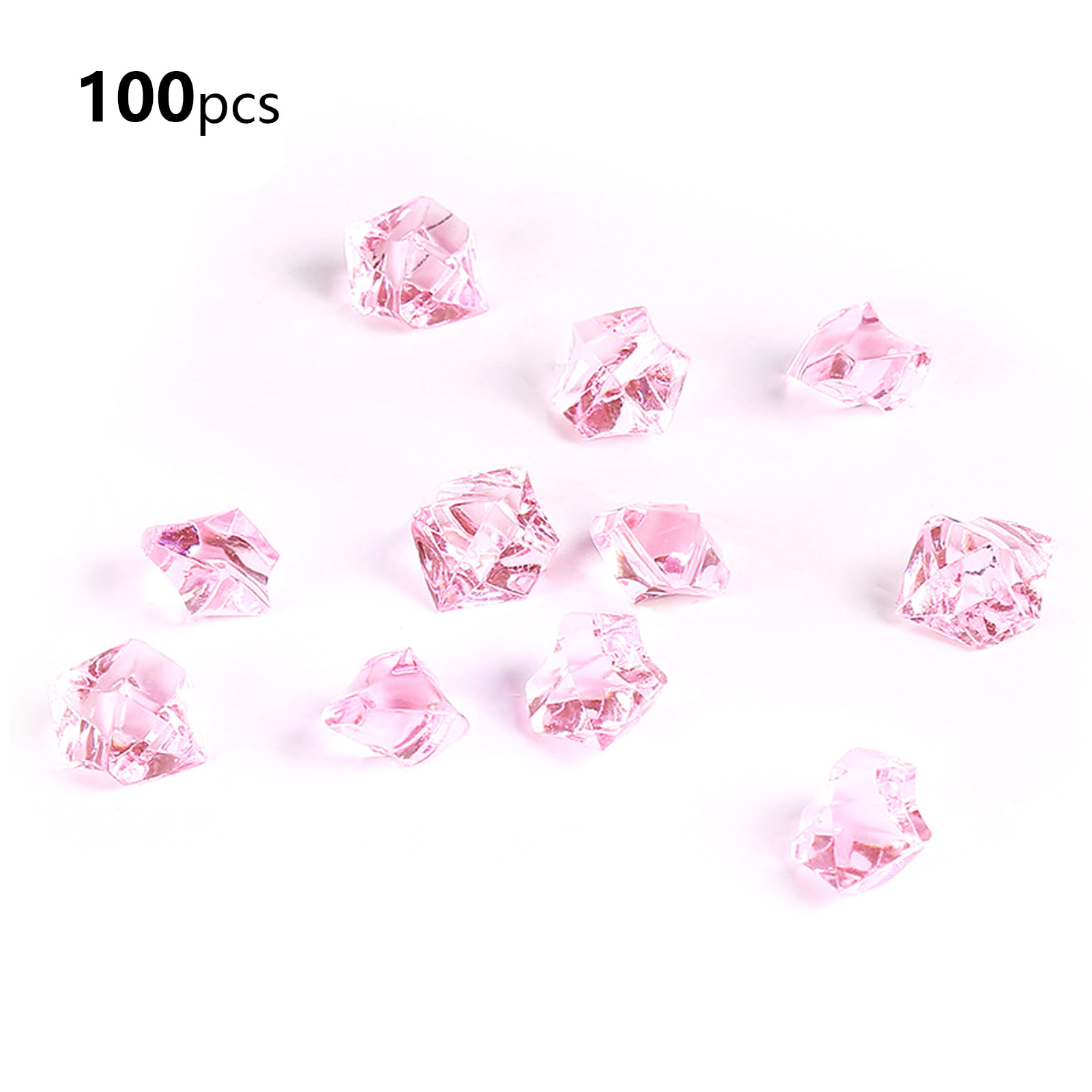 100/200x Acrylic Clear Fake Crushed Ice Rocks Fake Diamonds Vase Fillers Decors 