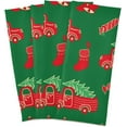 thumbnail image 2 of Dreamtimes Green Christmas Seamless Kitchen Towels Set of 1 Dishcloths Hand Towels Tea Towels Ultra Absorbent for Cleaning Washing Drying Dishes Tableware 28'' x 18'', 2 of 7