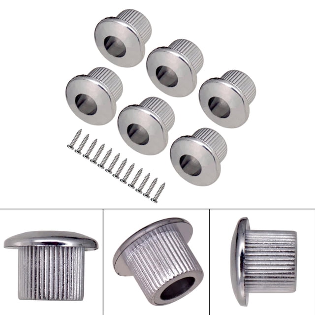 Casquillos de guitarra shamjiam 6 piezas con tornillos plata