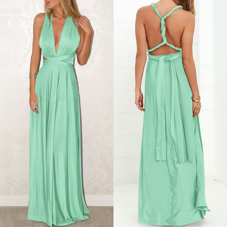 NXMZXB Dresses for Bridesmaids,Wedding Guest Dresses for Women,Plus Size Wrap Dress Long Maxi Convertible Multiway Dress Mint Green L - Walmart.com NXMZXB Dresses for Bridesmaids,Wedding Guest Dresses for Women,Plus Size Wrap Dress Long Maxi Convertible Multiway Dress Mint Green L - Walmart.com