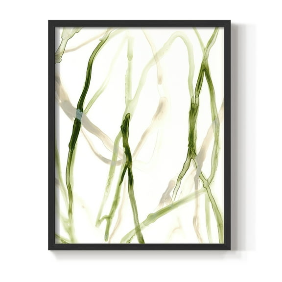 Runnel VIII Framed Print in Black Solid Wood Framed Print No Nail Hanging