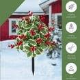 thumbnail image 4 of YANHAIGONG Christmas Holly Yard Stake,Artificial Christmas Red Berries Picks,Holly Berry Stems Natural Pine Cones for Christmas Home Kitchen Outdoor Garden Thanksgiving Party Holiday Decorations Red, 4 of 8
