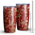 thumbnail image 2 of Christmas 20oz Stainless Steel Mobile Tumbler – Vacuum Insulated Coffee Mug with Lid, Spill-Proof Travel Cup for Hot & Cold Drinks, 2 of 7