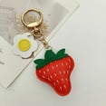 thumbnail image 6 of Linnome 3D Strawberry Shape Pendant Keychain - Exquisite Fruit Bag Charm Accessory for Backpacks, Purses, Crafts and Cute Decoration, 6 of 7