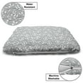 thumbnail image 3 of Grey Pet Bed, Floral Ornaments Spring Theme Abstract Vintage Style Paisley Antique Illustration, Chew Resistant Pad for Dogs and Cats Cushion with Removable Cover, 24" x 39", White Grey, by Ambesonne, 3 of 4
