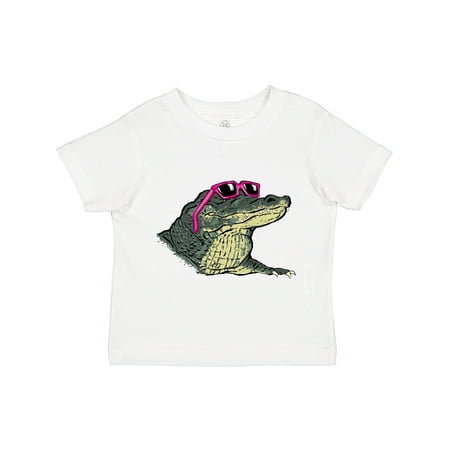 

Inktastic Sunny Gator in Pink Sunglasses Gift Toddler Boy or Toddler Girl T-Shirt