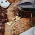 thumbnail image 4 of OULII 2 Pcs Repose-Terrure en Laiton Doré pour Violon Design Portable 1.9x0.6in, 4 of 8