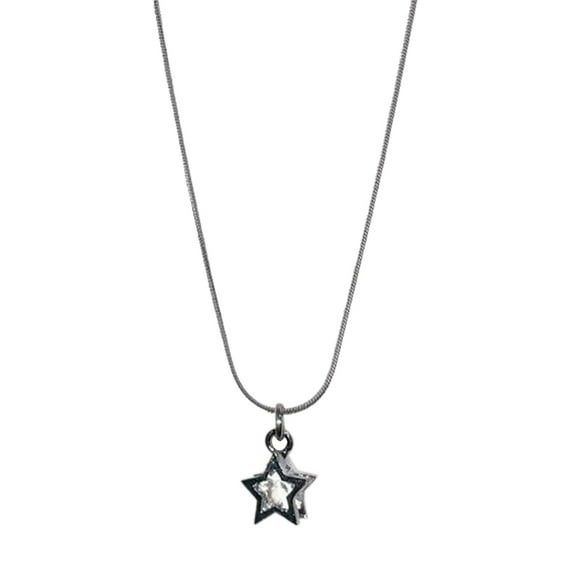 Aellinatey Star Shaped Pendant Necklace Women Jewelry Gift Fashion Silver Choker Chains