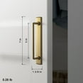 thumbnail image 2 of Goo-Ki 5'' Center to Center Brushed Gold Cabinet Bar Pulls with Backplate, Vintage Classic Retro Drawer Handles Closet Home Kitchen Improvement Hardware, 2 Pack, 2 of 2