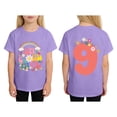 thumbnail image 2 of Gyujnb 9 Years Birthday Print Short Sleeve T Shirt Round Neck Casual Tee Everyday Wear (Big Girls),12-13 Years, 2 of 3
