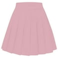 thumbnail image 3 of Riforla Women's Fashion Casual Solid Color All Ultra Short Pleated Skirt Womens Skirts Pink XL, 3 of 3