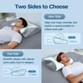 thumbnail image 4 of Ergo Z Pillow, 2026 Upgraded Lightweight Memory Foam 2 in 1 Ergonomic Pillow, Relieve Spine Improves Deep Sleep Quality for Side & Back Sleepers (Gray), 4 of 6